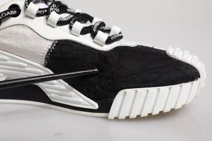 Dolce & Gabbana White Black NS1 Low Top Sneakers Shoes - SMARTMARTNZ