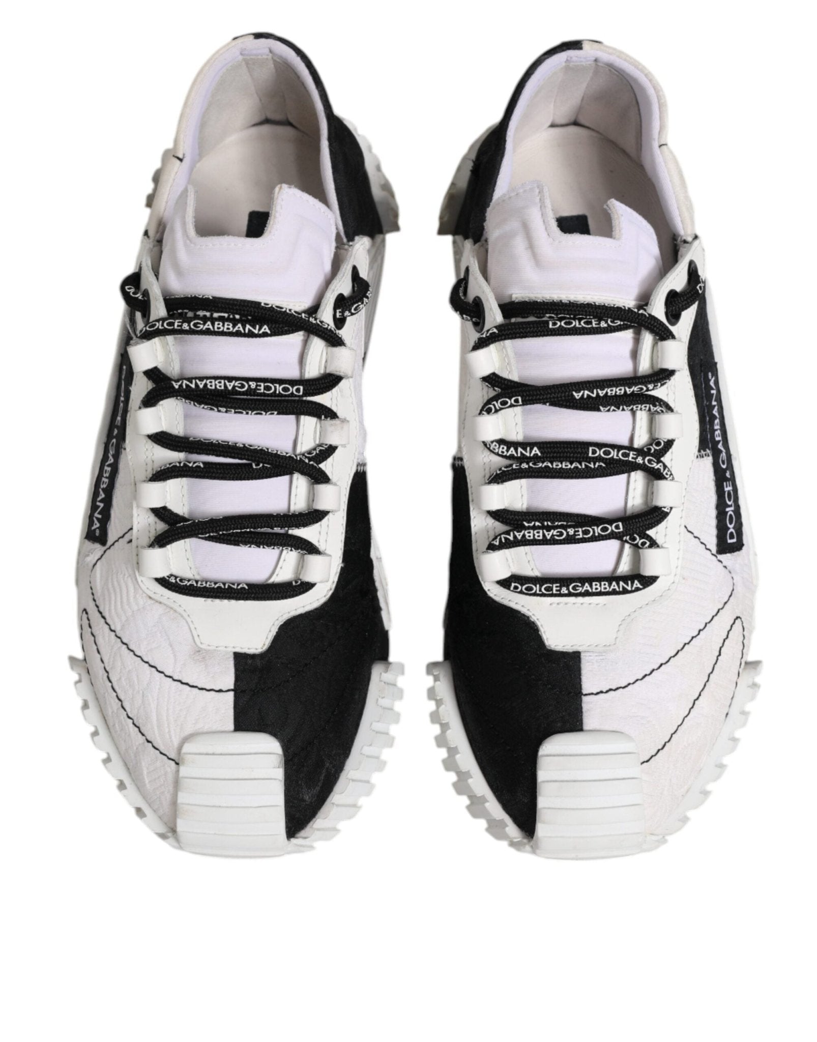 Dolce & Gabbana White Black NS1 Low Top Sneakers Shoes - SMARTMARTNZ