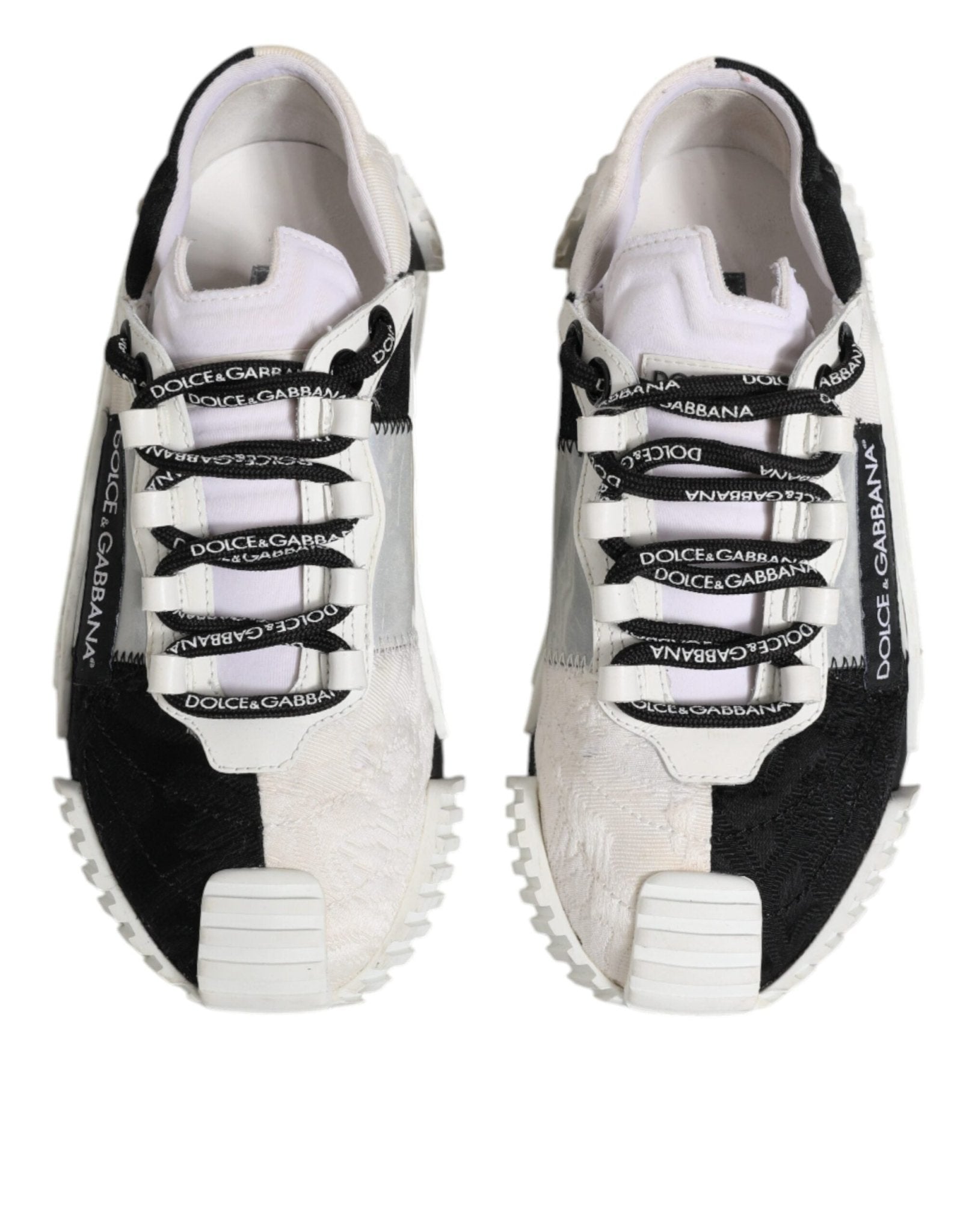Dolce & Gabbana White Black NS1 Low Top Sneakers Shoes - SMARTMARTNZ