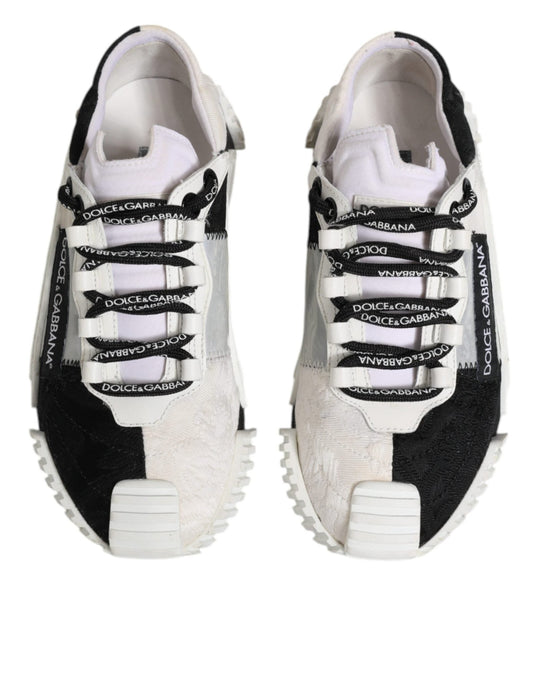 Dolce & Gabbana White Black NS1 Low Top Sneakers Shoes - SMARTMARTNZ