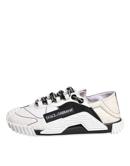 Dolce & Gabbana White Black NS1 Low Top Sneakers Shoes - SMARTMARTNZ