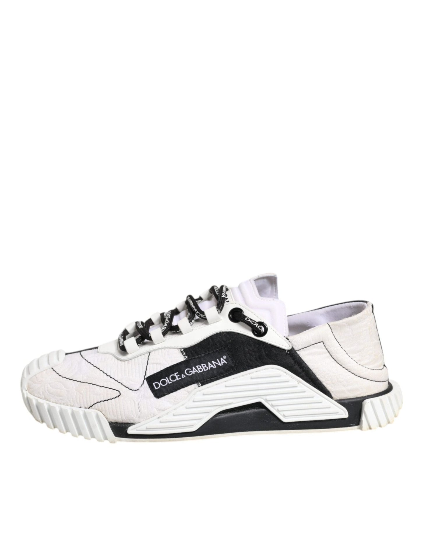 Dolce & Gabbana White Black NS1 Low Top Sneakers Shoes - SMARTMARTNZ