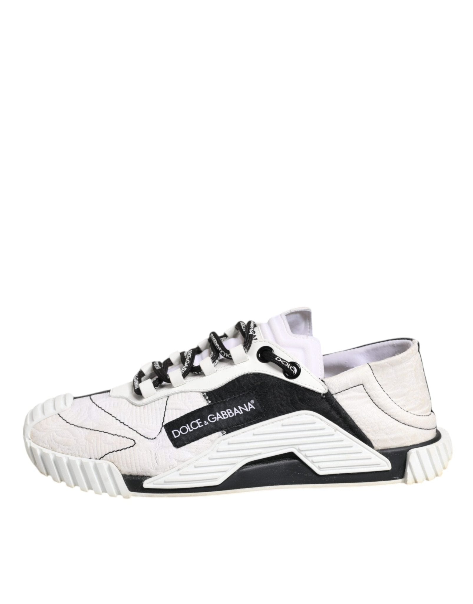 Dolce & Gabbana White Black NS1 Low Top Sneakers Shoes - SMARTMARTNZ