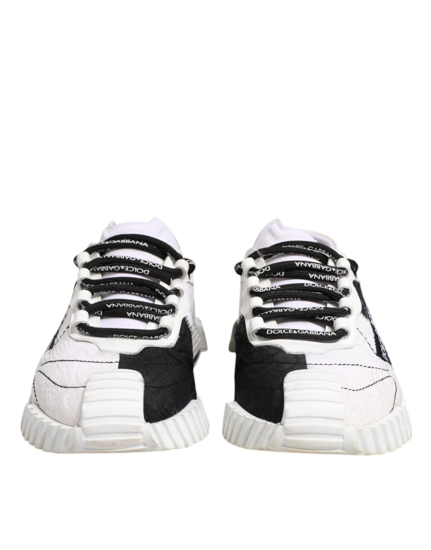 Dolce & Gabbana White Black NS1 Low Top Sneakers Shoes - SMARTMARTNZ