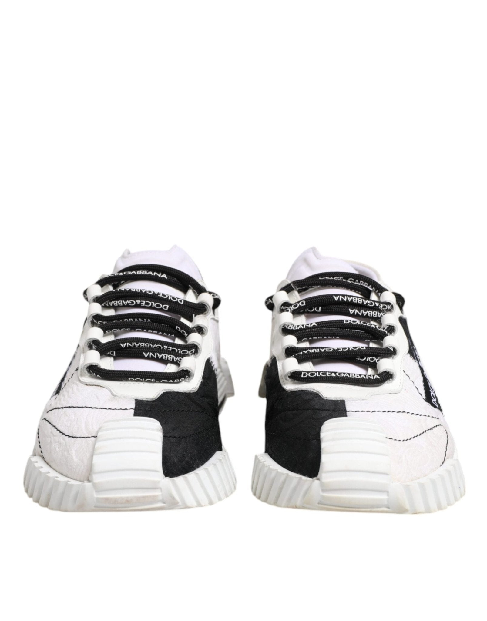 Dolce & Gabbana White Black NS1 Low Top Sneakers Shoes - SMARTMARTNZ