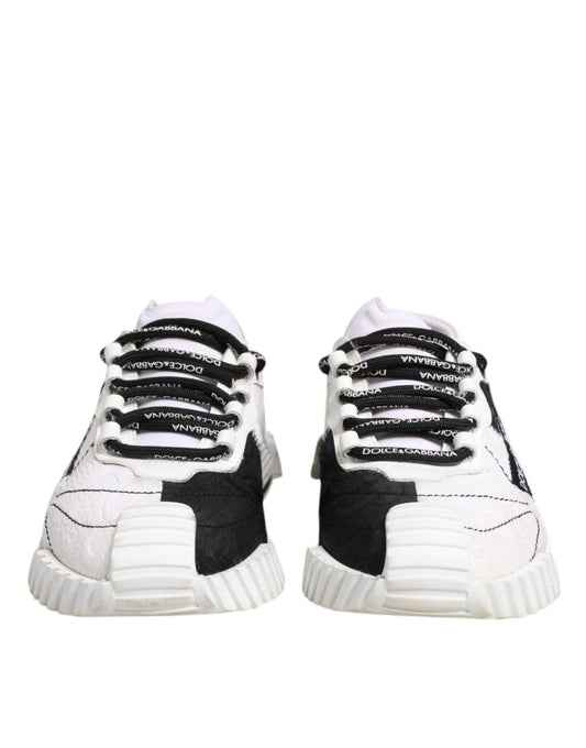Dolce & Gabbana White Black NS1 Low Top Sneakers Shoes - SMARTMARTNZ