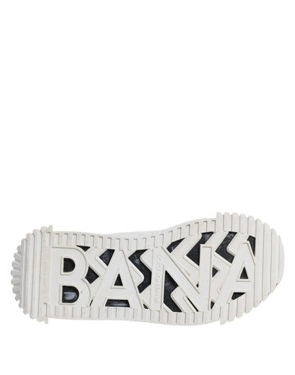 Dolce & Gabbana White Black NS1 Low Top Sneakers Shoes - SMARTMARTNZ