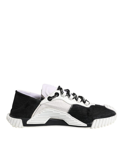 Dolce & Gabbana White Black NS1 Low Top Sneakers Shoes - SMARTMARTNZ