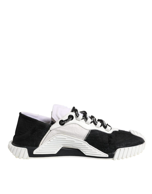 Dolce & Gabbana White Black NS1 Low Top Sneakers Shoes - SMARTMARTNZ