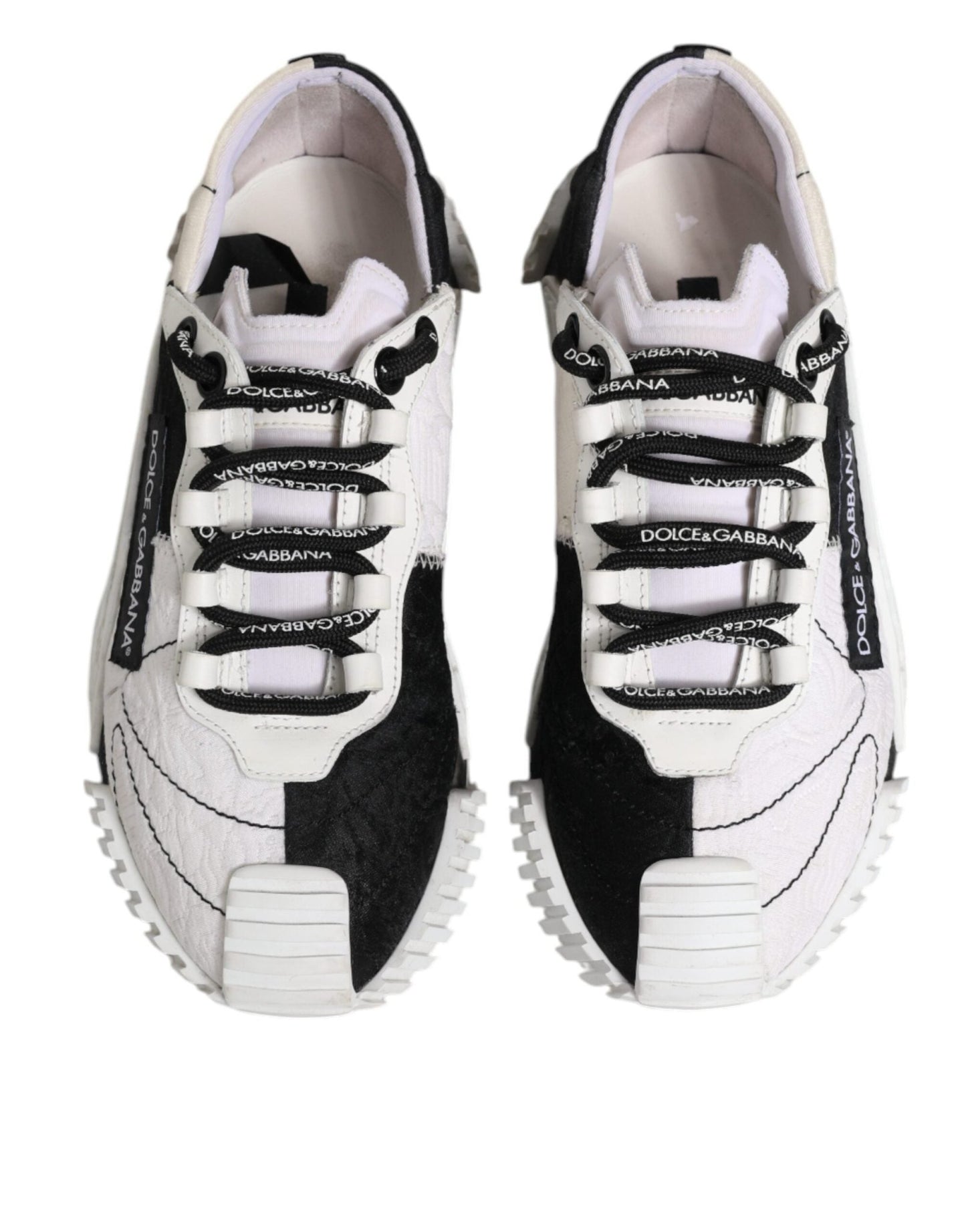 Dolce & Gabbana White Black NS1 Low Top Sneakers Shoes - SMARTMARTNZ