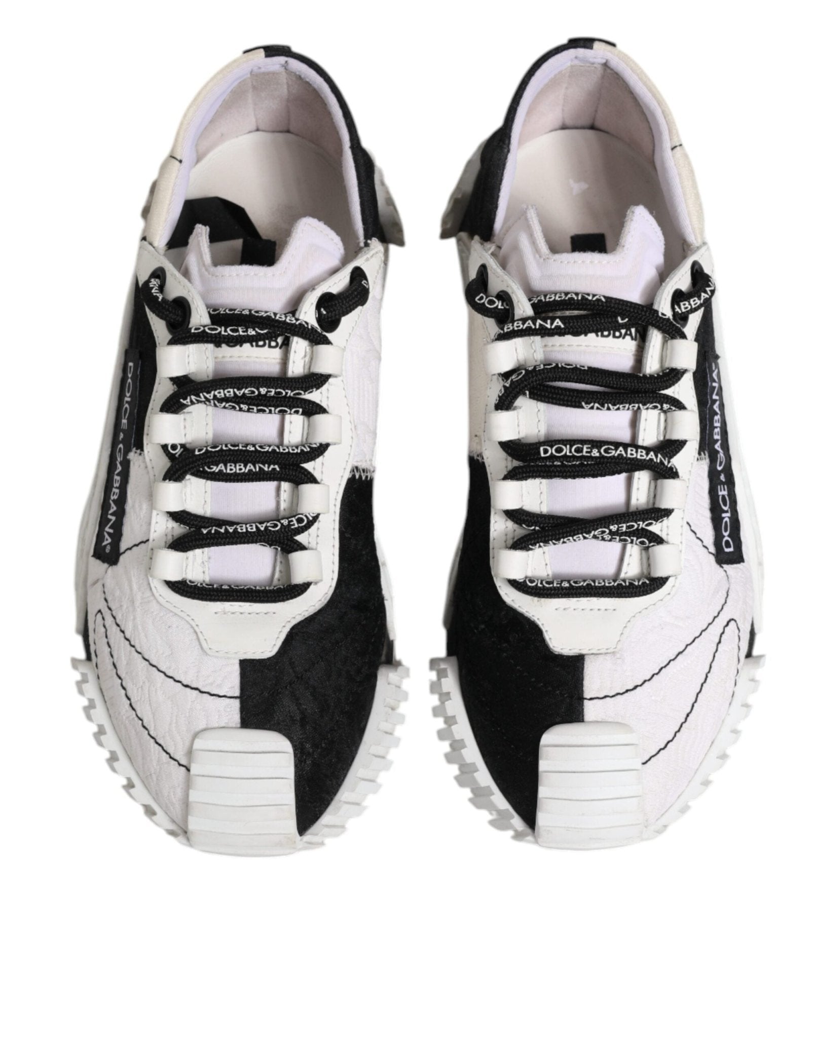 Dolce & Gabbana White Black NS1 Low Top Sneakers Shoes - SMARTMARTNZ