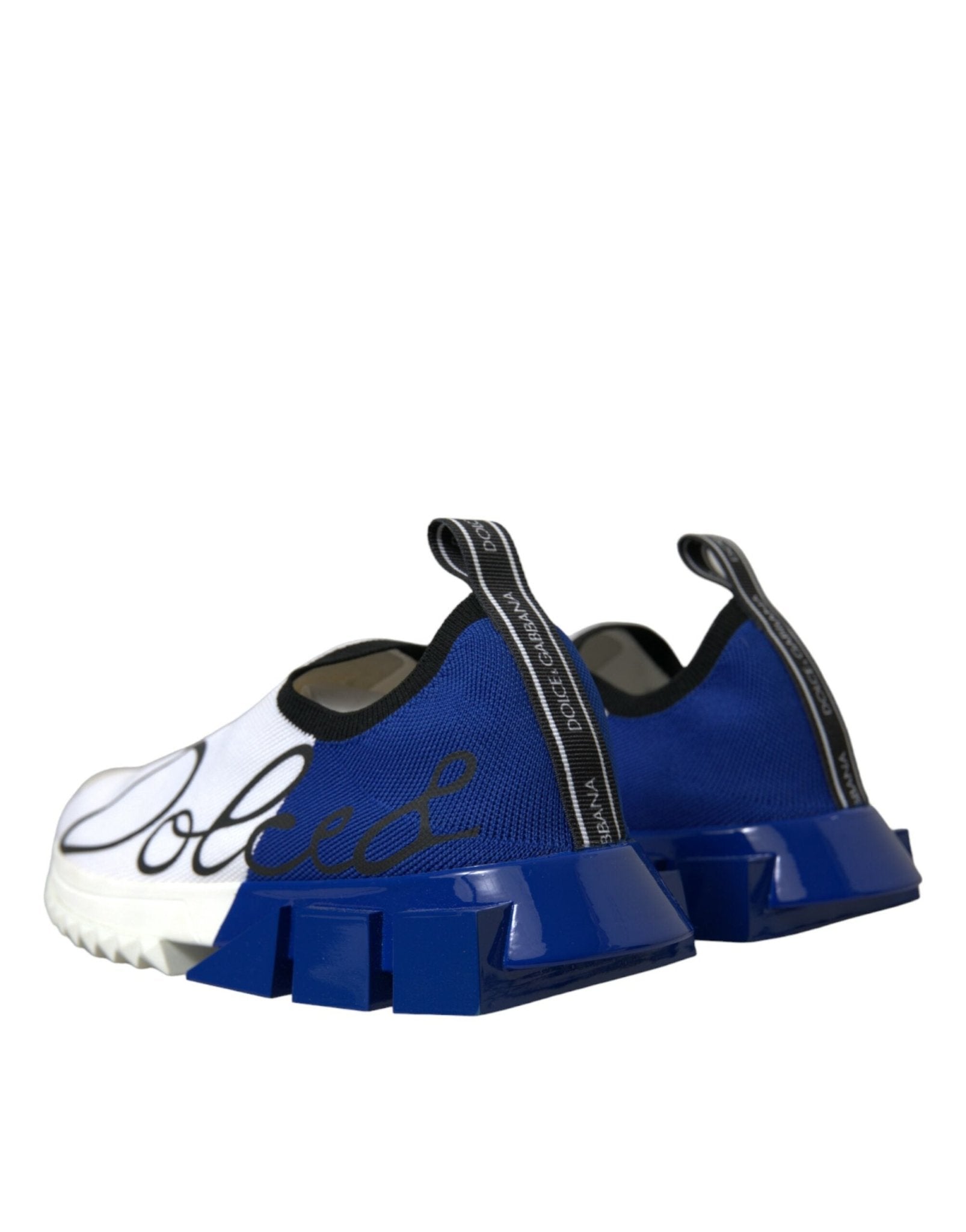 Dolce & Gabbana White Blue Sorrento Low Top Men Casual Sneakers Shoes - SMARTMARTNZ