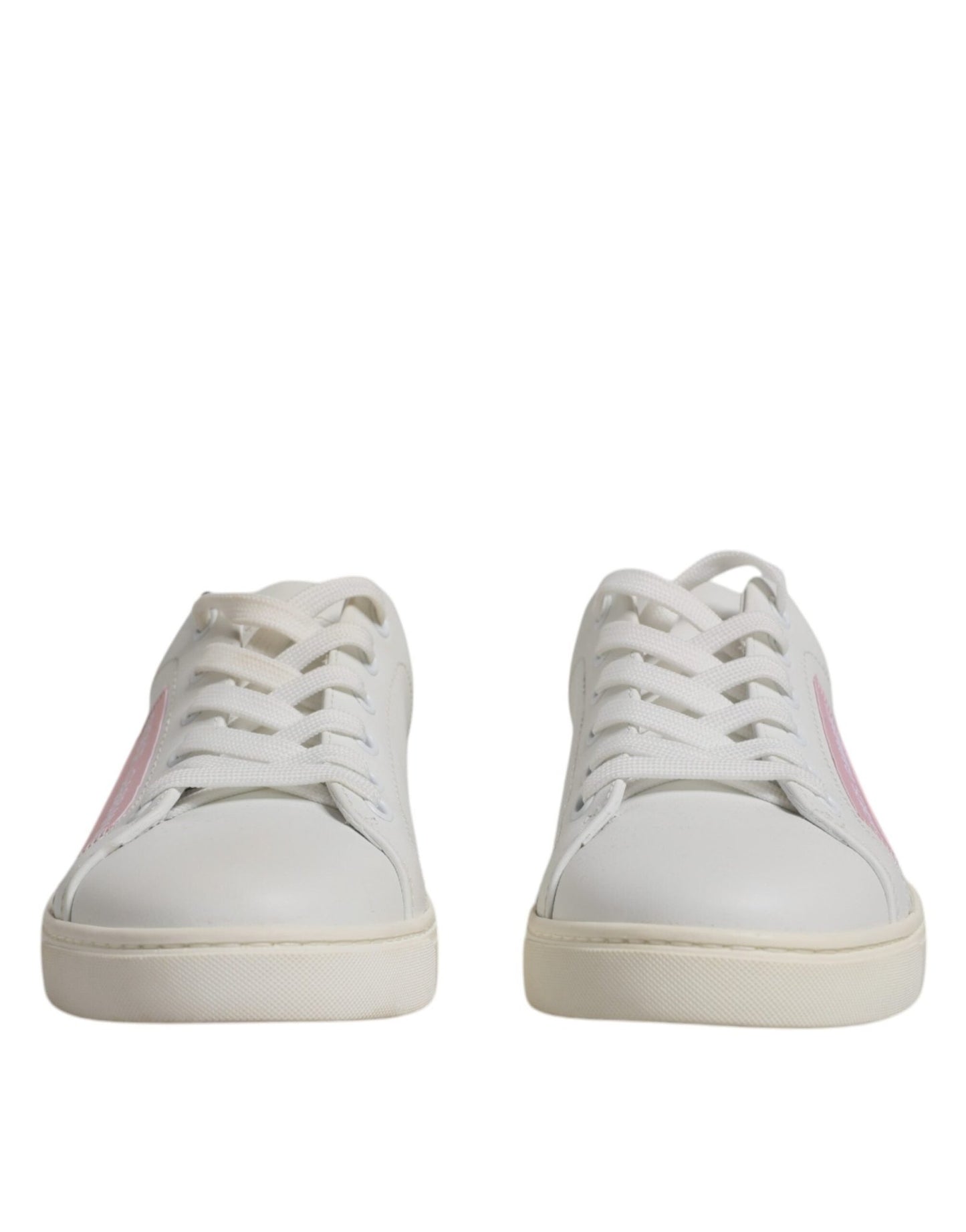 Dolce & Gabbana White Classic Calf Leather Sneakers Shoes - SMARTMARTNZ