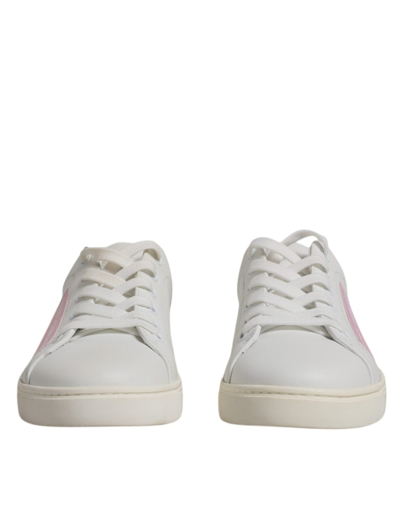Dolce & Gabbana White Classic Calf Leather Sneakers Shoes - SMARTMARTNZ
