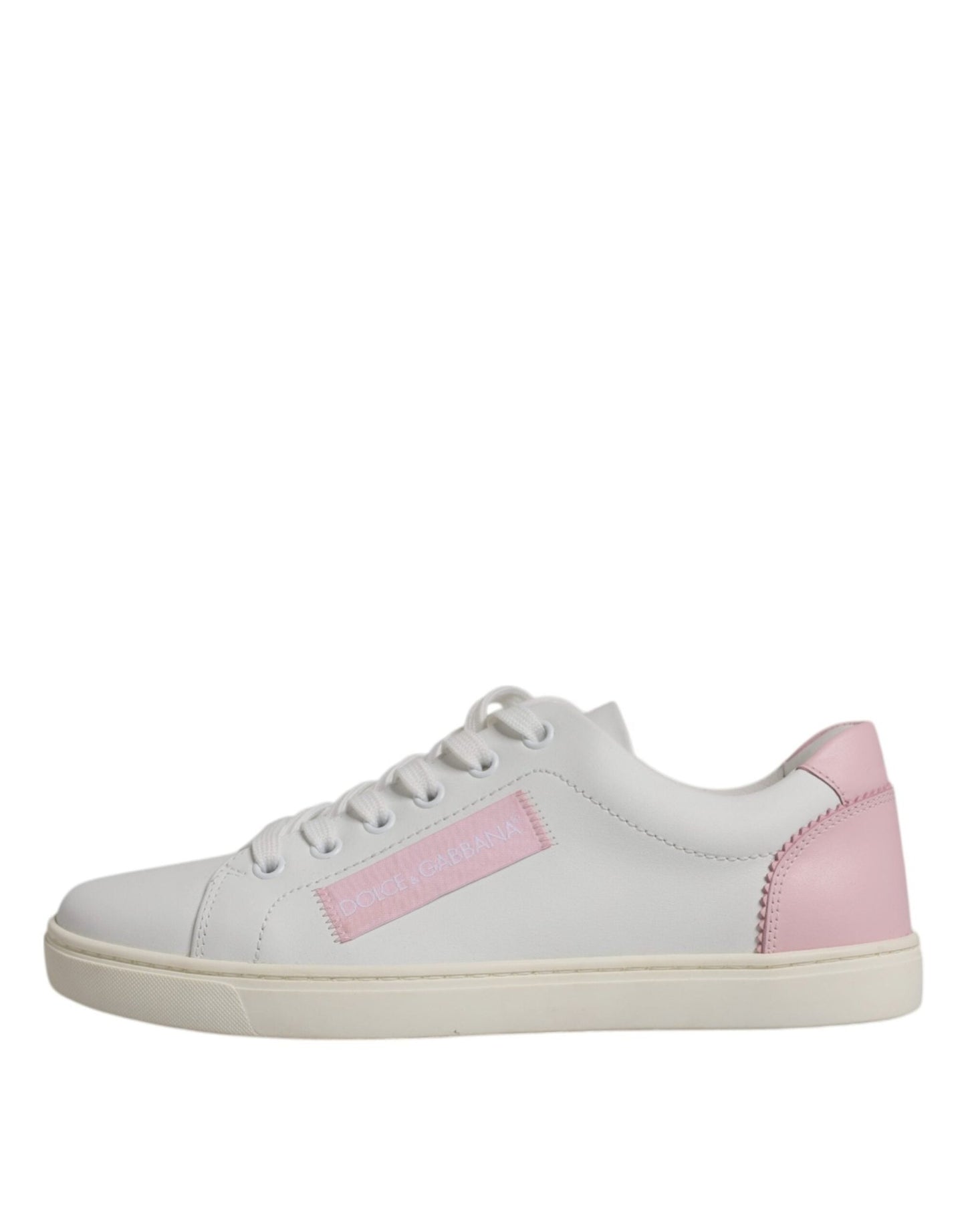 Dolce & Gabbana White Classic Calf Leather Sneakers Shoes - SMARTMARTNZ