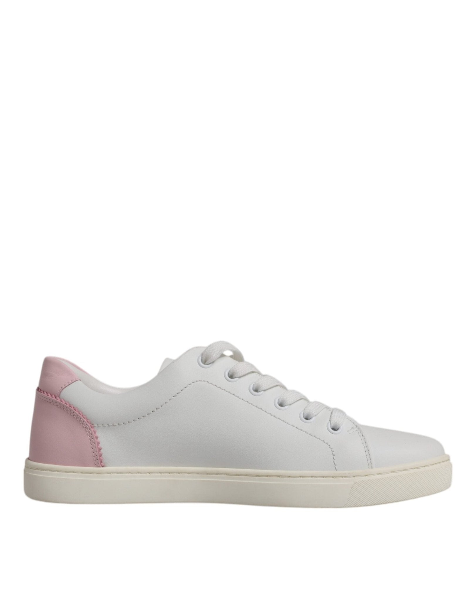 Dolce & Gabbana White Classic Calf Leather Sneakers Shoes - SMARTMARTNZ