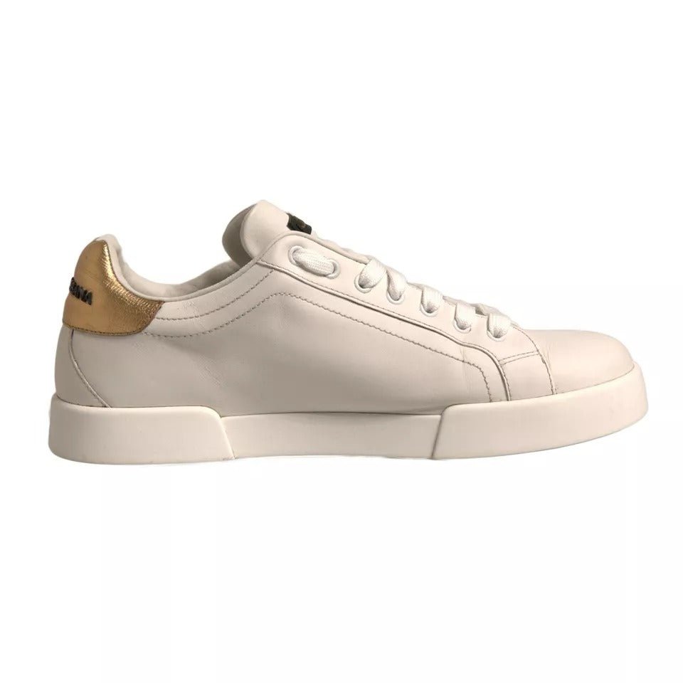 Dolce & Gabbana White Crown Patch Portofino Sneakers Shoes - SMARTMARTNZ