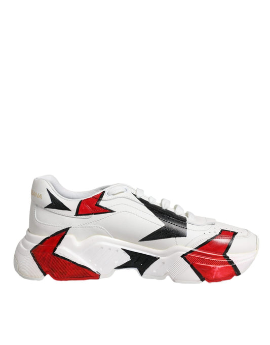 Dolce & Gabbana White Daymaster Hand Painted Sneakers Shoes - SMARTMARTNZ