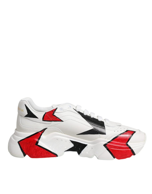 Dolce & Gabbana White Daymaster Hand Painted Sneakers Shoes - SMARTMARTNZ