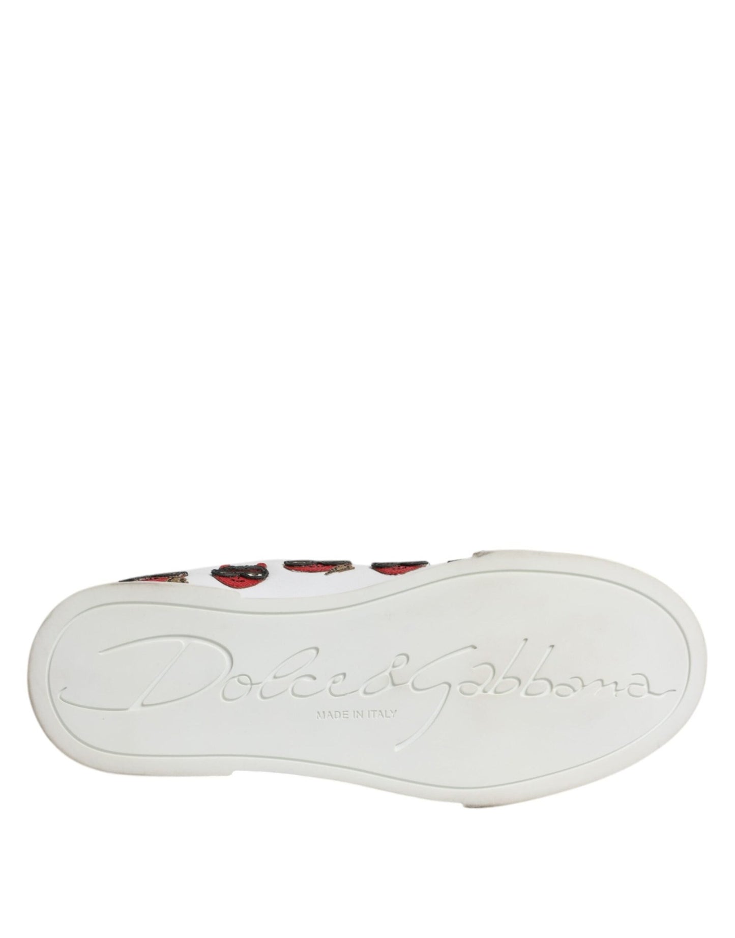 Dolce & Gabbana White Devil Face Portofino Sneakers Shoes - SMARTMARTNZ