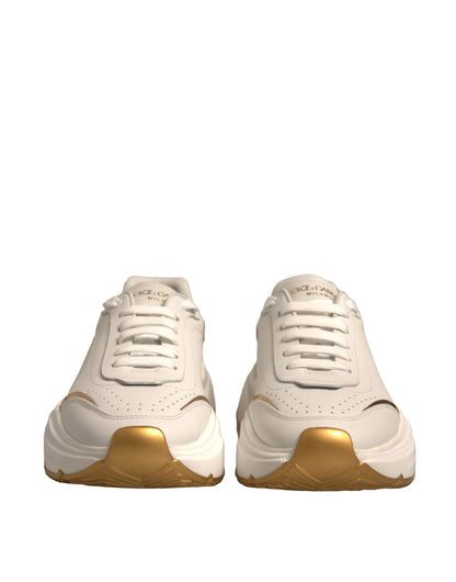 Dolce & Gabbana White Gold Daymaster Low Top Sneakers Shoes - SMARTMARTNZ