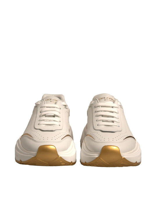Dolce & Gabbana White Gold Daymaster Low Top Sneakers Shoes - SMARTMARTNZ
