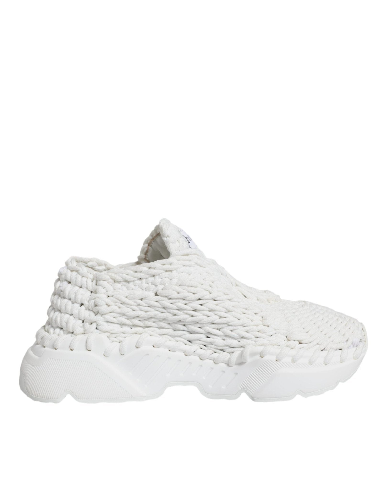 Dolce & Gabbana White Knitted Daymaster Sneakers Shoes - SMARTMARTNZ