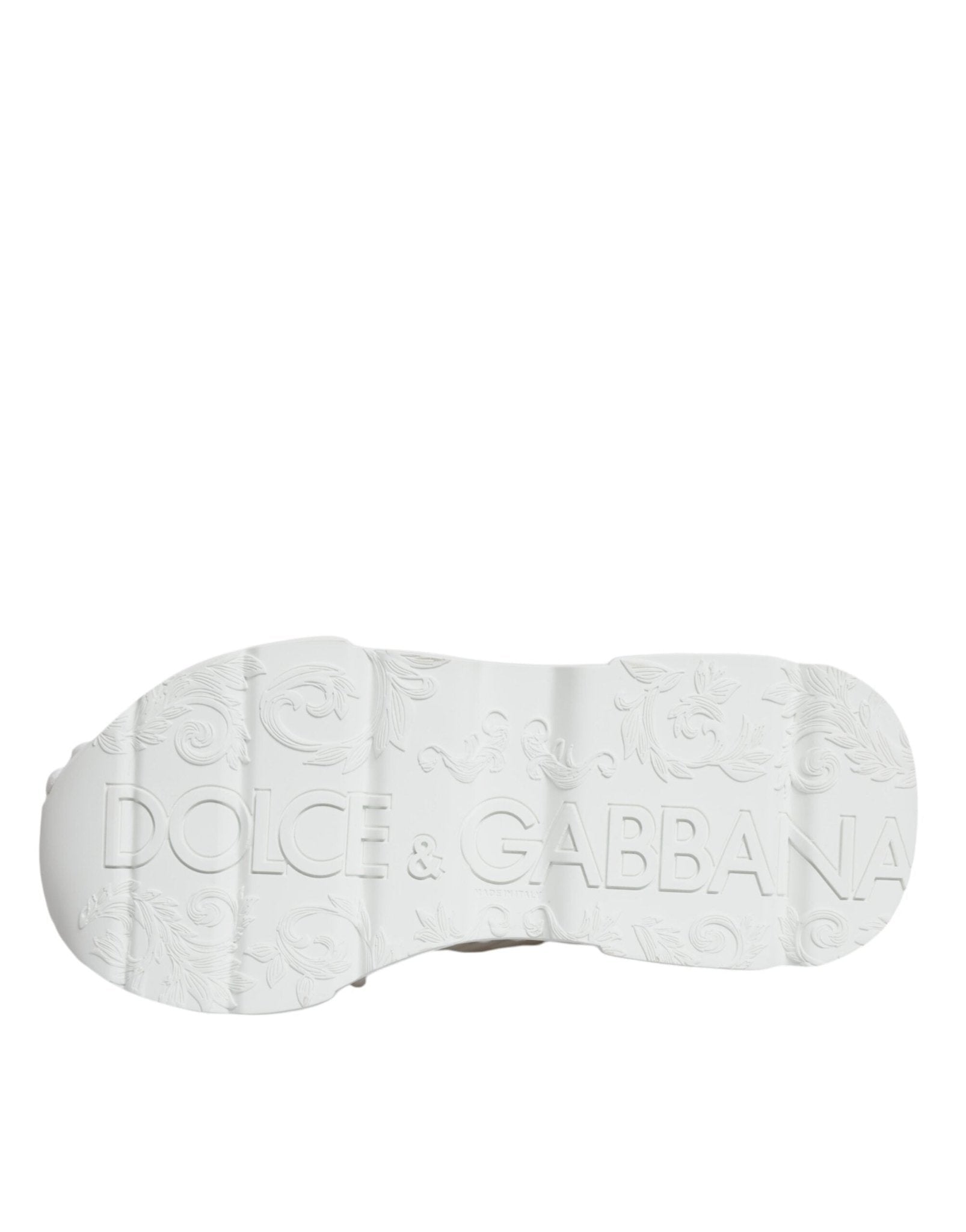 Dolce & Gabbana White Knitted Daymaster Sneakers Shoes - SMARTMARTNZ