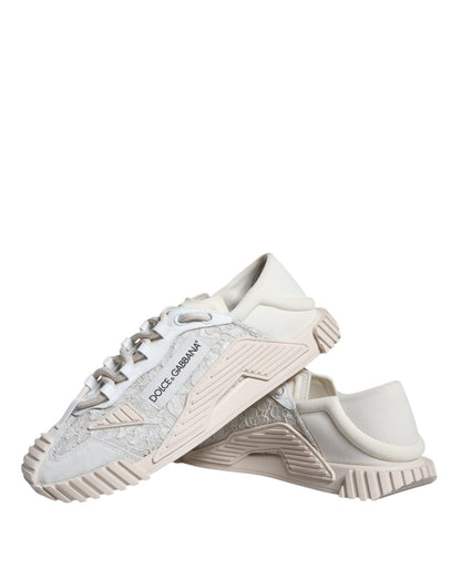 Dolce & Gabbana White Lace NS1 Low Top Sneaker Sports Shoes - SMARTMARTNZ