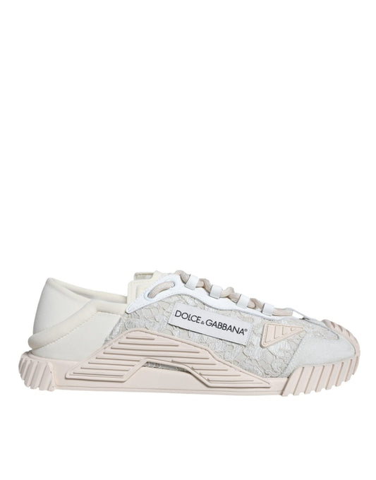 Dolce & Gabbana White Lace NS1 Low Top Sneaker Sports Shoes - SMARTMARTNZ