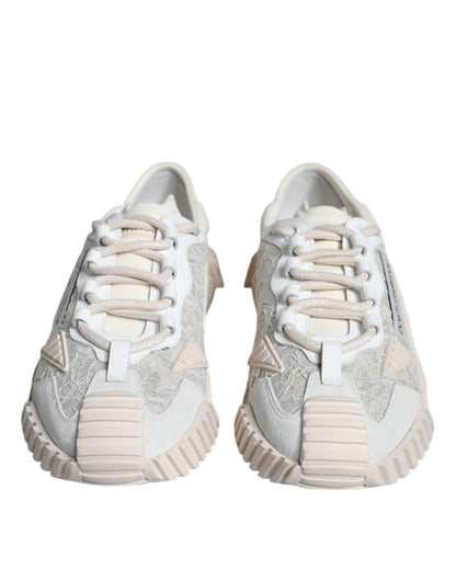 Dolce & Gabbana White Lace NS1 Low Top Sneaker Sports Shoes - SMARTMARTNZ