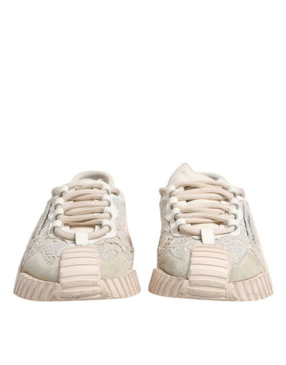 Dolce & Gabbana White Lace NS1 Low Top Sneaker Sports Shoes - SMARTMARTNZ