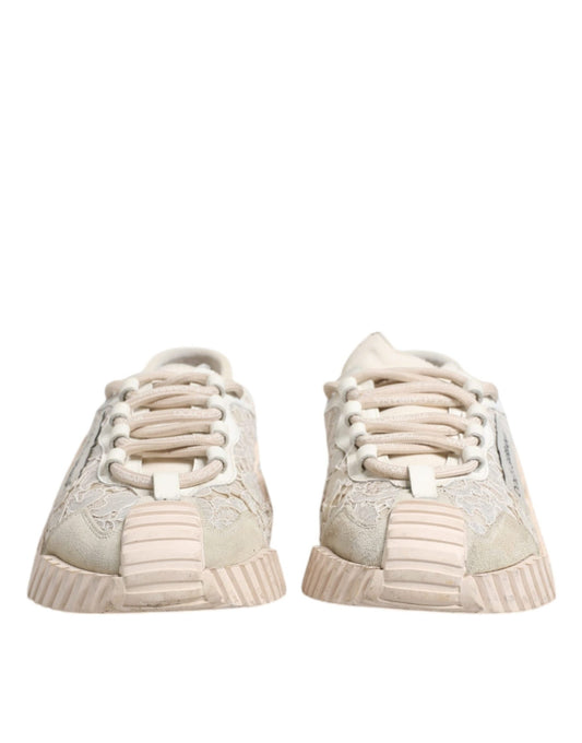 Dolce & Gabbana White Lace NS1 Low Top Sneaker Sports Shoes - SMARTMARTNZ
