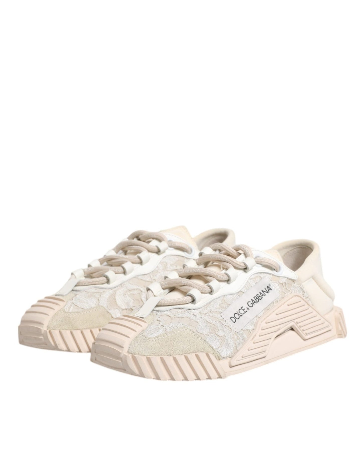 Dolce & Gabbana White Lace NS1 Low Top Sneaker Sports Shoes - SMARTMARTNZ