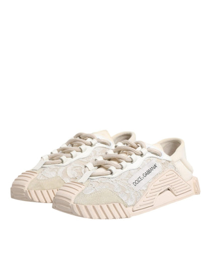 Dolce & Gabbana White Lace NS1 Low Top Sneaker Sports Shoes - SMARTMARTNZ