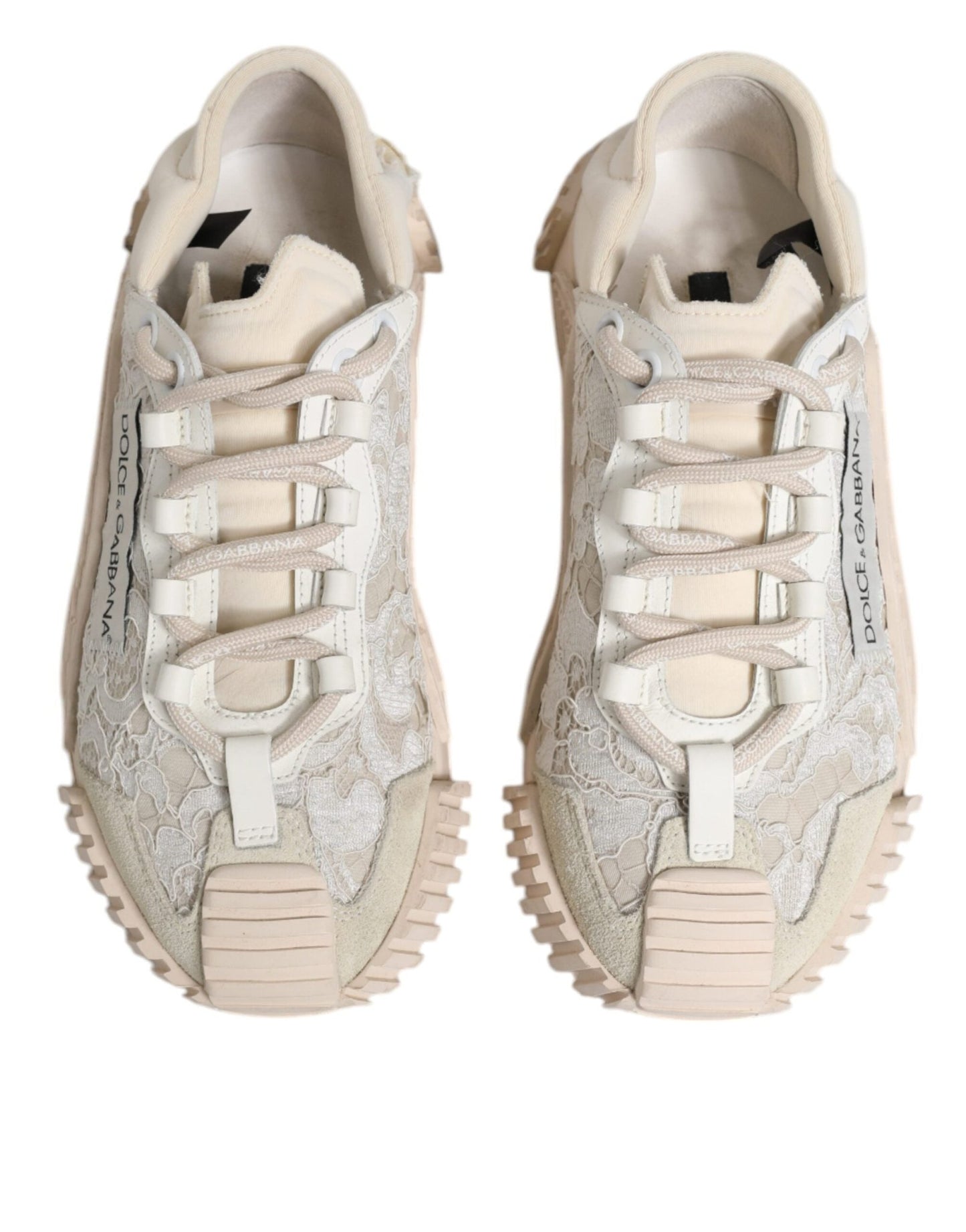 Dolce & Gabbana White Lace NS1 Low Top Sneaker Sports Shoes - SMARTMARTNZ
