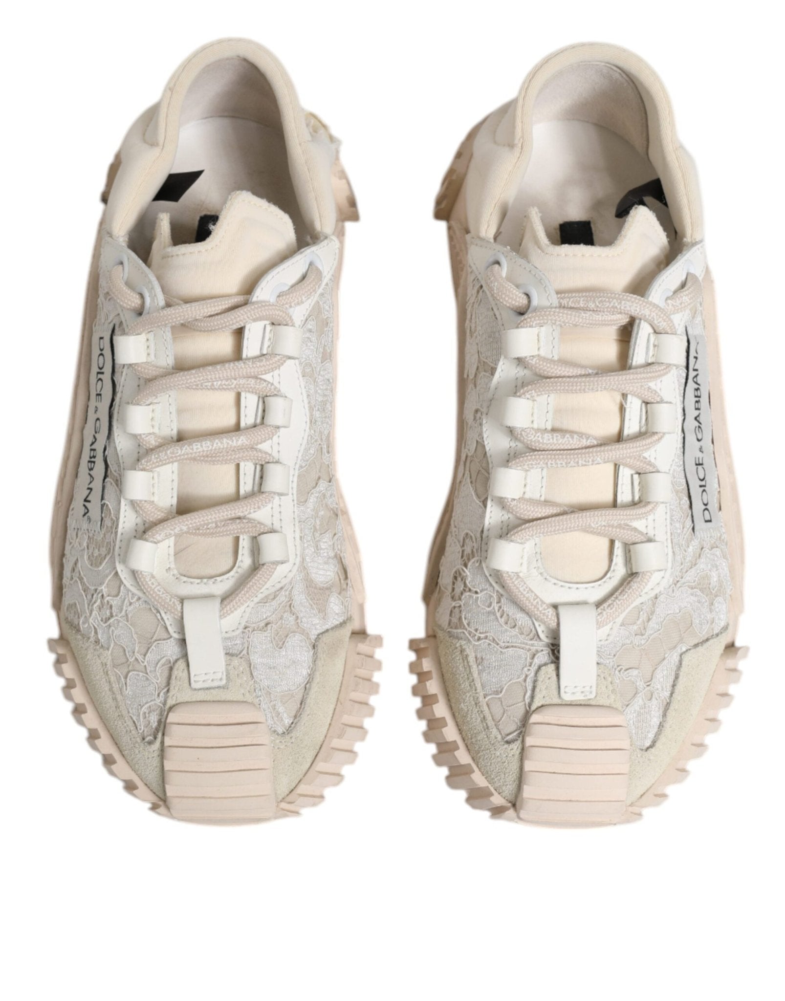 Dolce & Gabbana White Lace NS1 Low Top Sneaker Sports Shoes - SMARTMARTNZ