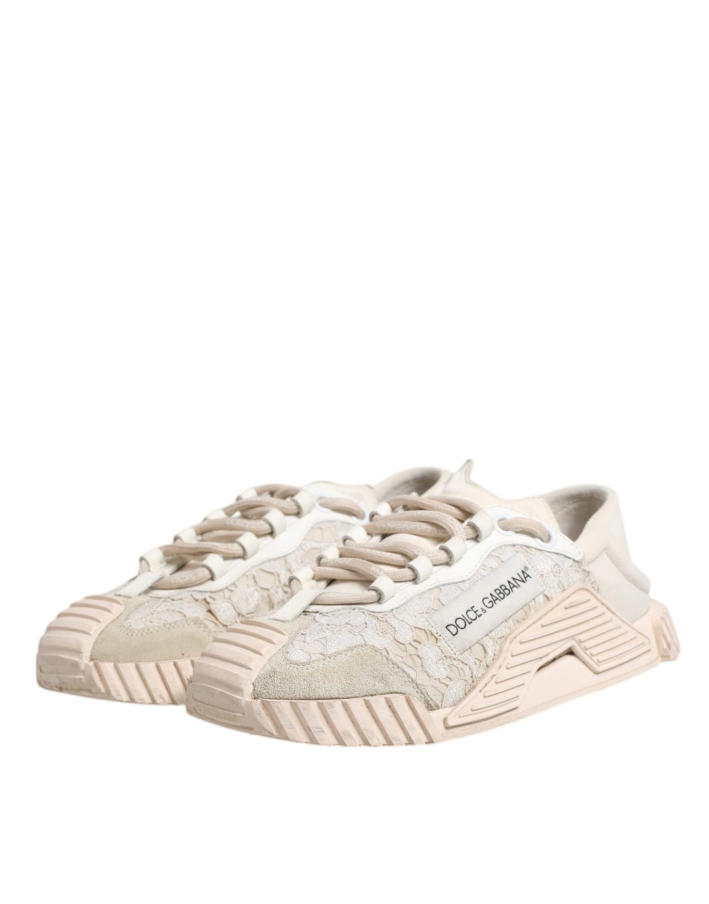 Dolce & Gabbana White Lace NS1 Low Top Sneaker Sports Shoes - SMARTMARTNZ
