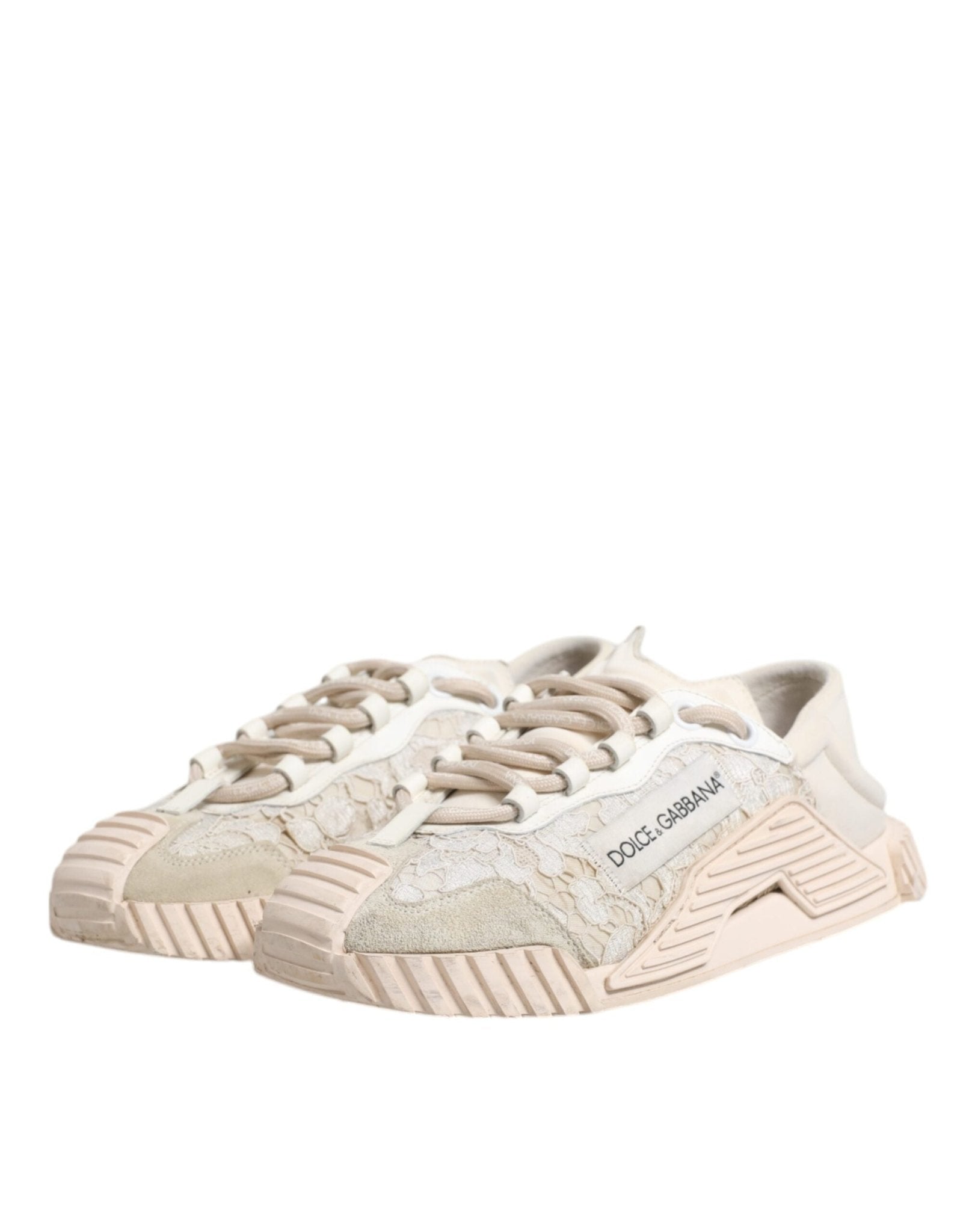 Dolce & Gabbana White Lace NS1 Low Top Sneaker Sports Shoes - SMARTMARTNZ
