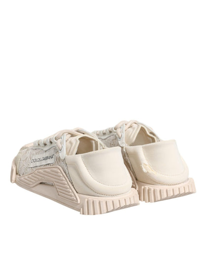 Dolce & Gabbana White Lace NS1 Low Top Sneaker Sports Shoes - SMARTMARTNZ