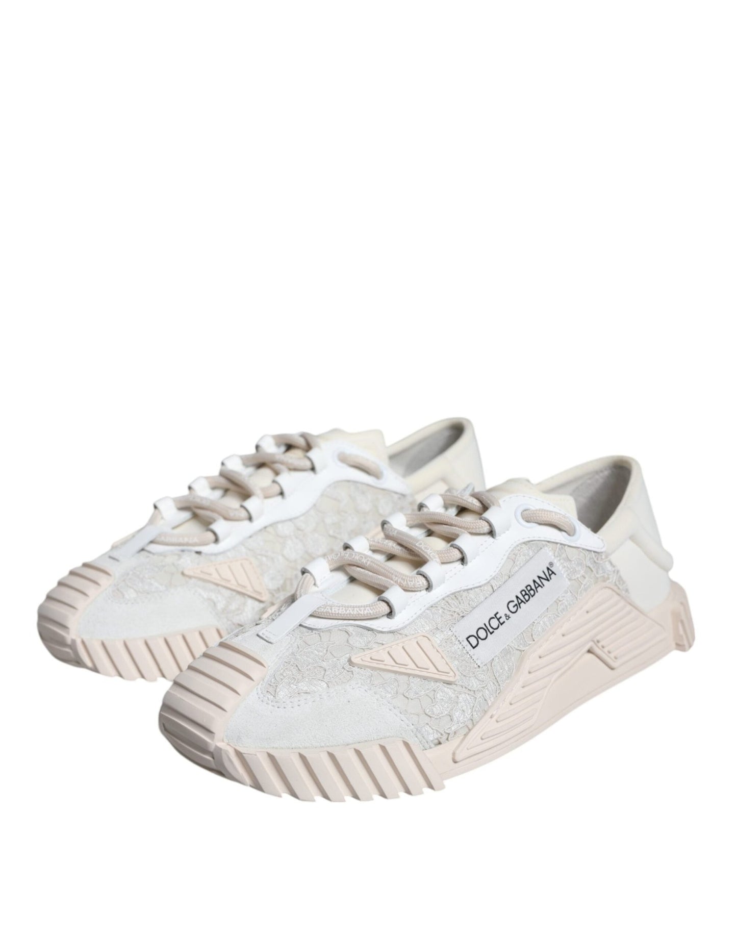 Dolce & Gabbana White Lace NS1 Low Top Sneaker Sports Shoes - SMARTMARTNZ