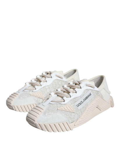 Dolce & Gabbana White Lace NS1 Low Top Sneaker Sports Shoes - SMARTMARTNZ