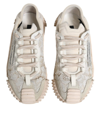 Dolce & Gabbana White Lace NS1 Low Top Sneaker Sports Shoes - SMARTMARTNZ