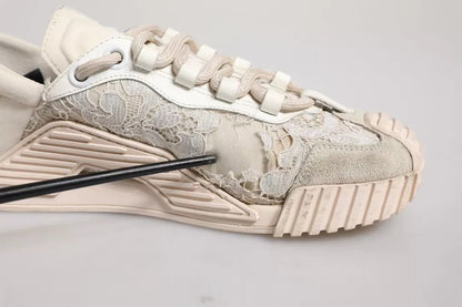 Dolce & Gabbana White Lace NS1 Low Top Sneaker Sports Shoes - SMARTMARTNZ