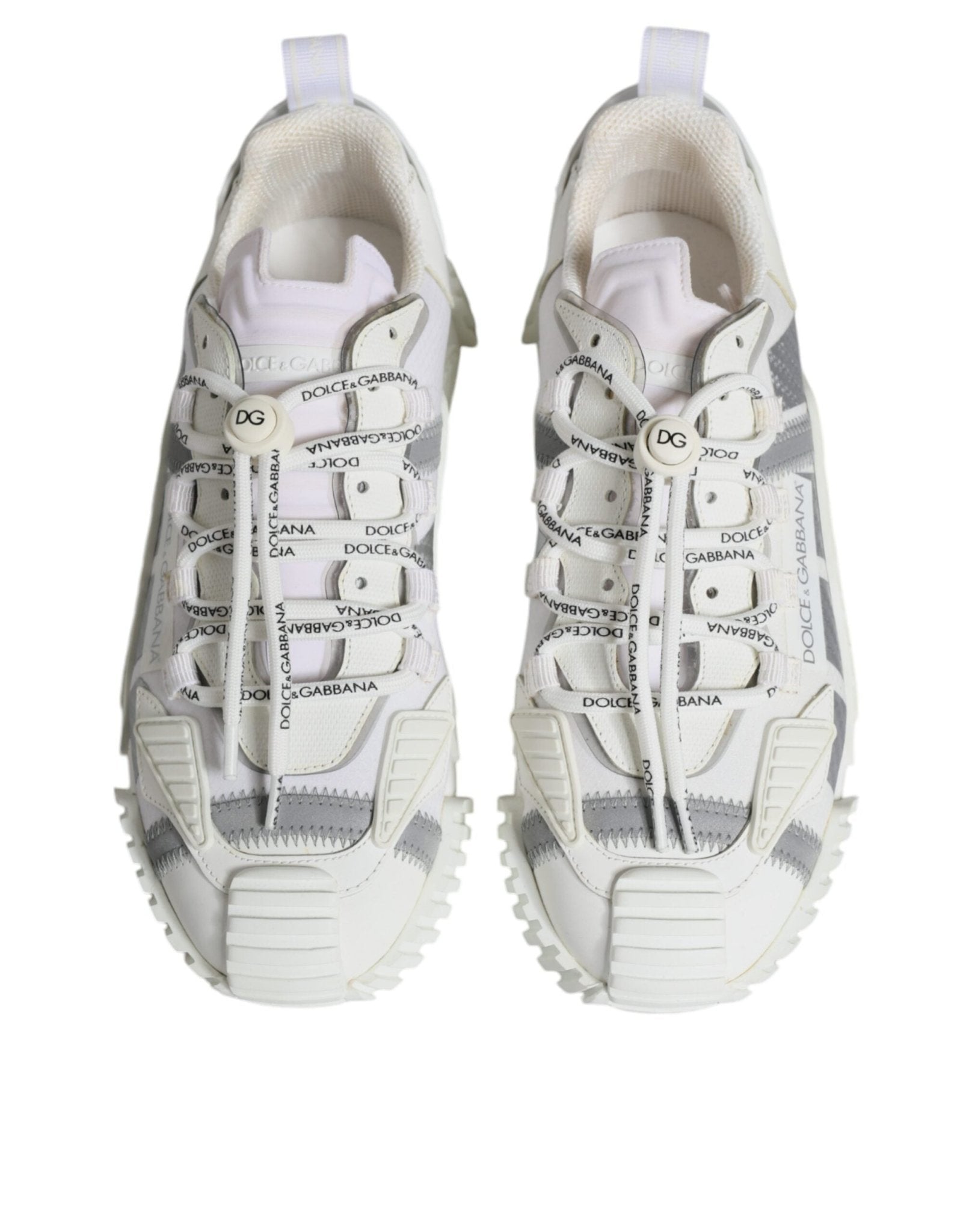Dolce & Gabbana White Lace Up Low Top NS1 Sneakers Shoes - SMARTMARTNZ