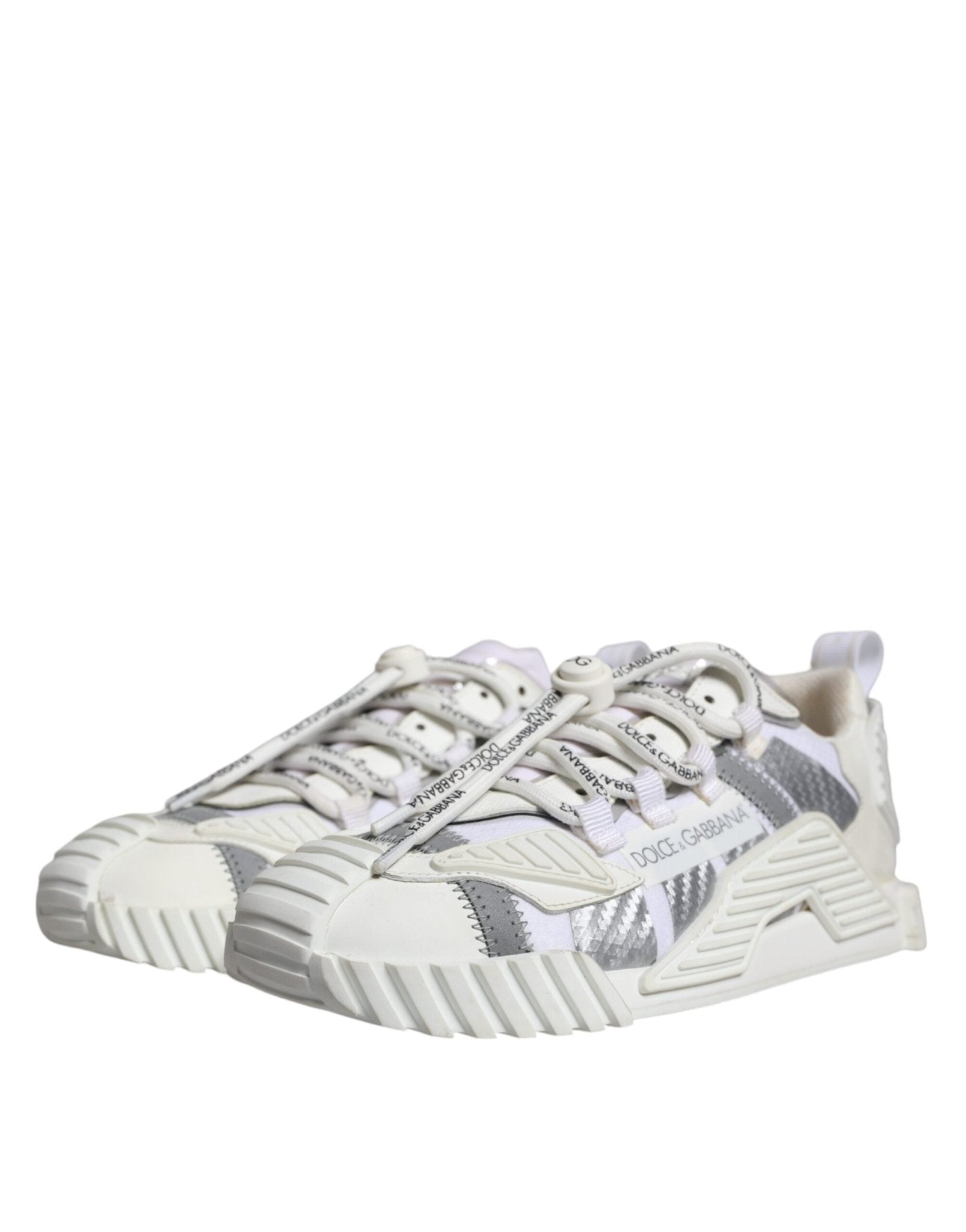 Dolce & Gabbana White Lace Up Low Top NS1 Sneakers Shoes - SMARTMARTNZ