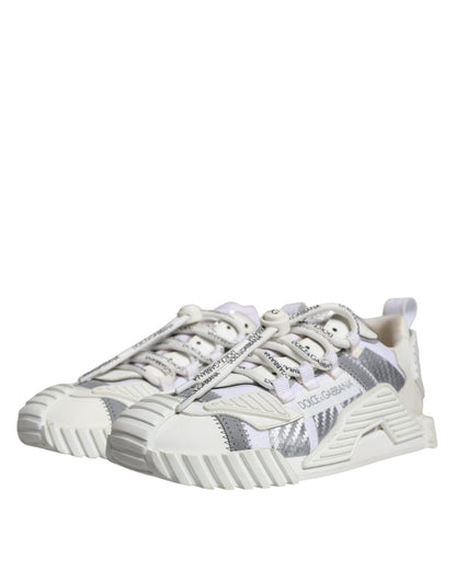 Dolce & Gabbana White Lace Up Low Top NS1 Sneakers Shoes - SMARTMARTNZ