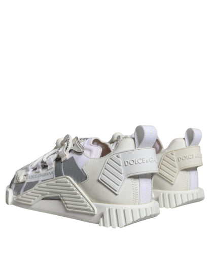 Dolce & Gabbana White Lace Up Low Top NS1 Sneakers Shoes - SMARTMARTNZ