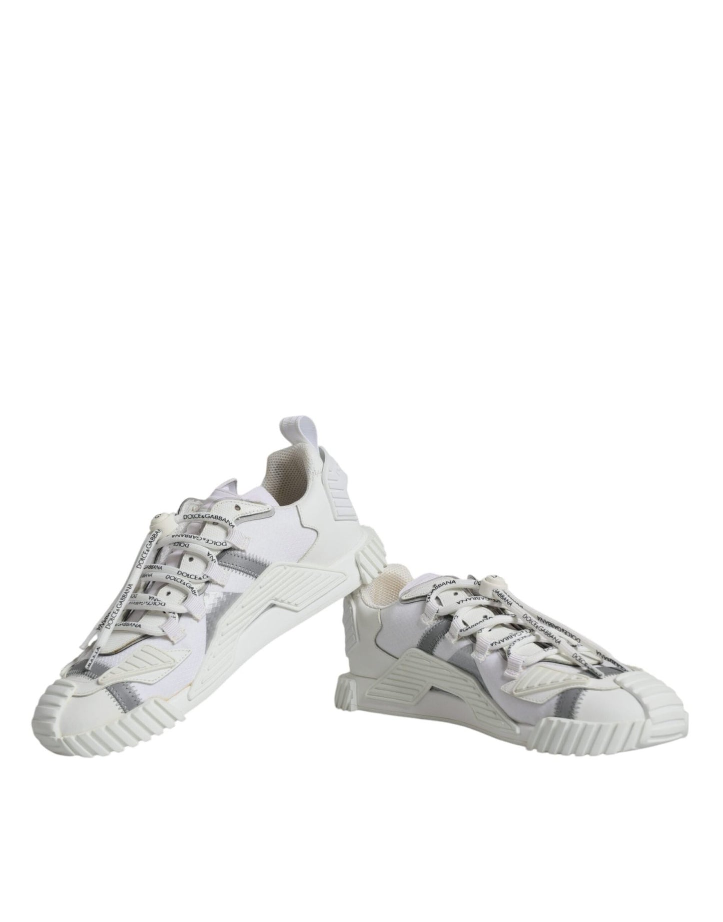 Dolce & Gabbana White Lace Up Low Top NS1 Sneakers Shoes - SMARTMARTNZ