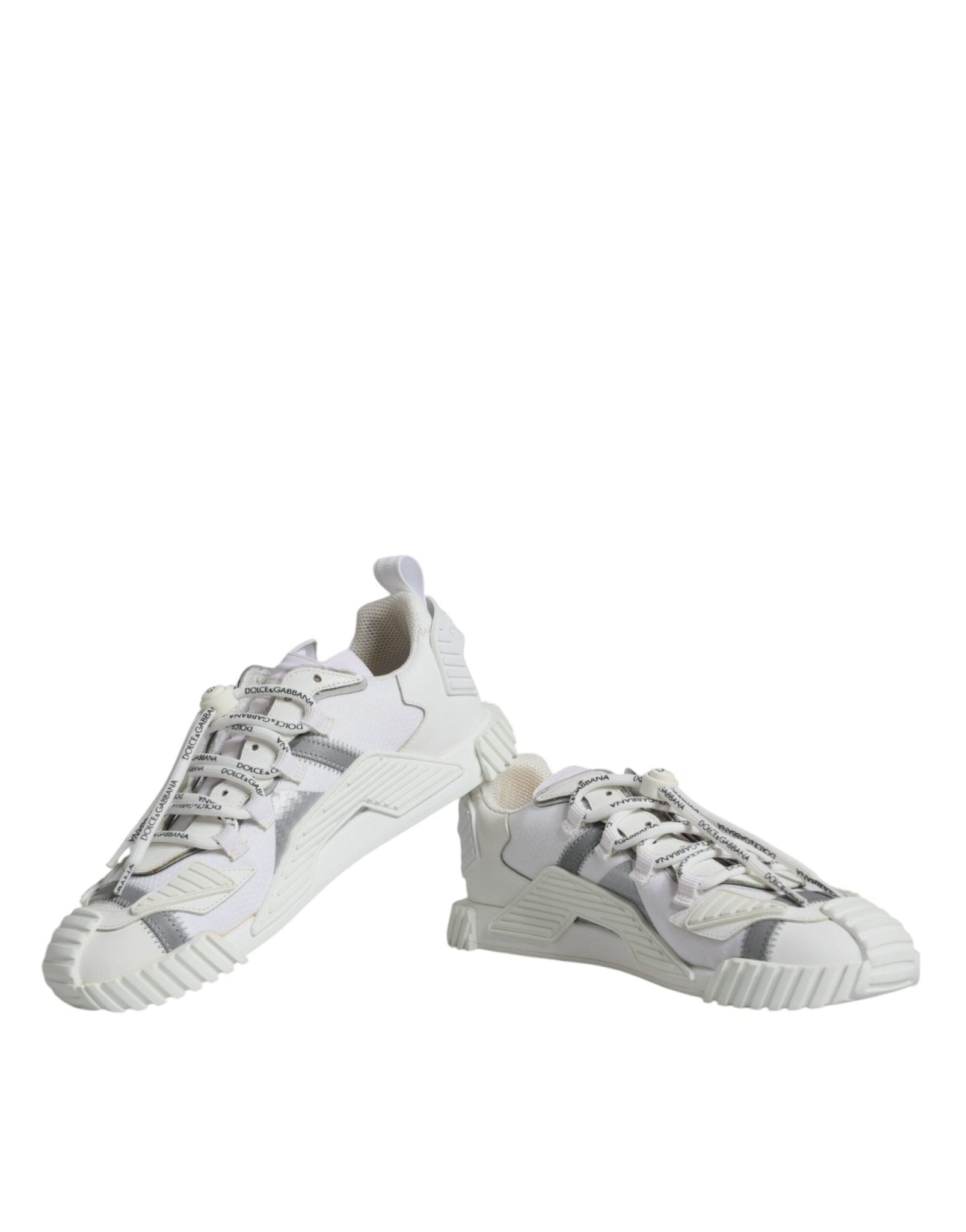Dolce & Gabbana White Lace Up Low Top NS1 Sneakers Shoes - SMARTMARTNZ